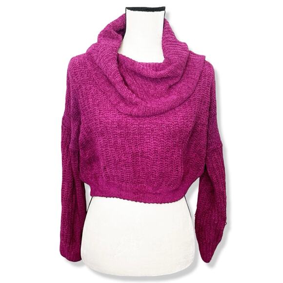 Express Pink Super Soft Slouchy Fit Turtleneck Sweater Petite Size S/P - Picture 1 of 5